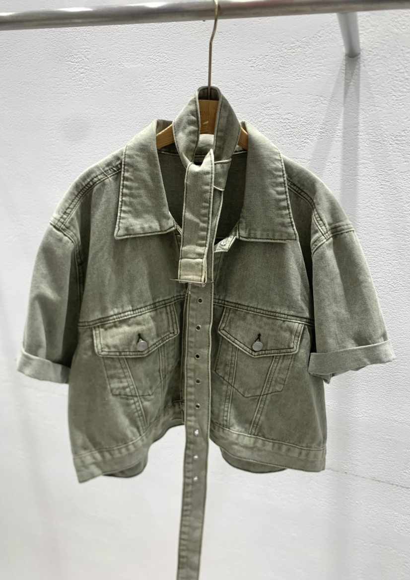 JIMMY韓國㊣直郵東大門代購女裝新品熱賣25春夏推薦夾克含腰帶JIMMY/REMAKE夾克