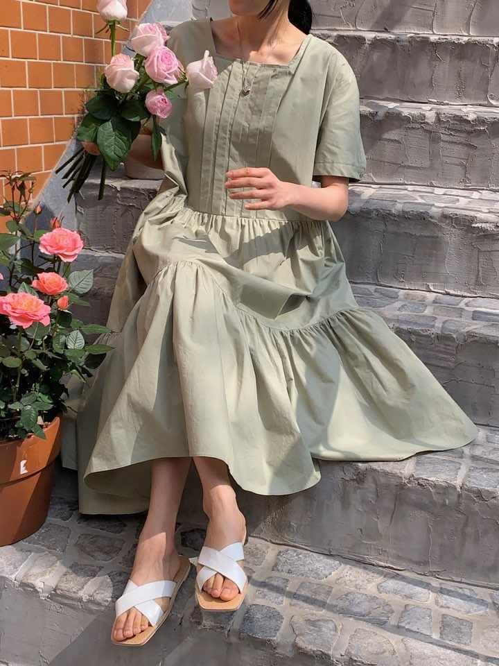 MILUI韓國直郵㊣女裝新款熱賣25春夏人氣時尚休閑推薦連衣裙MILUI連衣裙