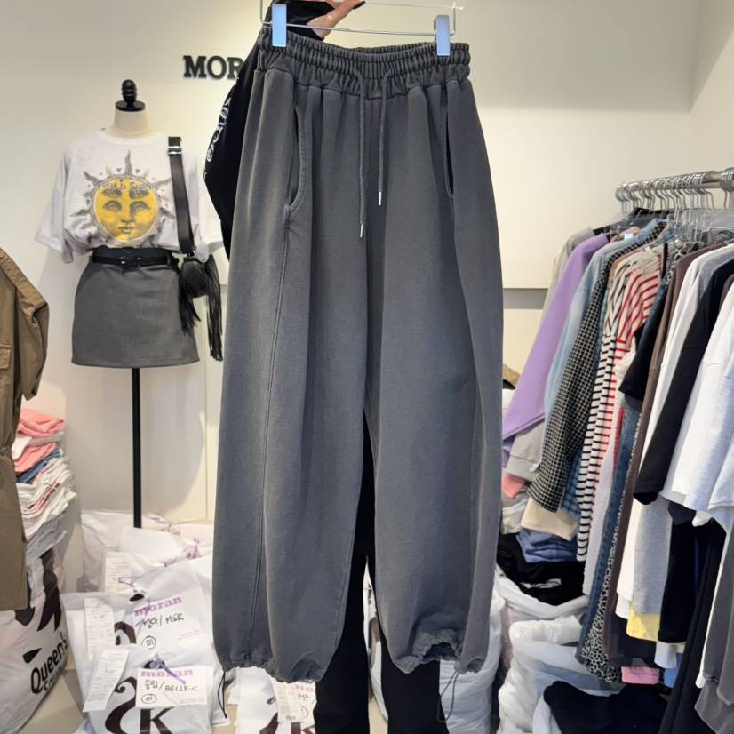 MORAN韓國㊣直郵東大門代購女裝新品25春夏推薦人氣休閑休閑褲MORAN/MOSCO休閑褲