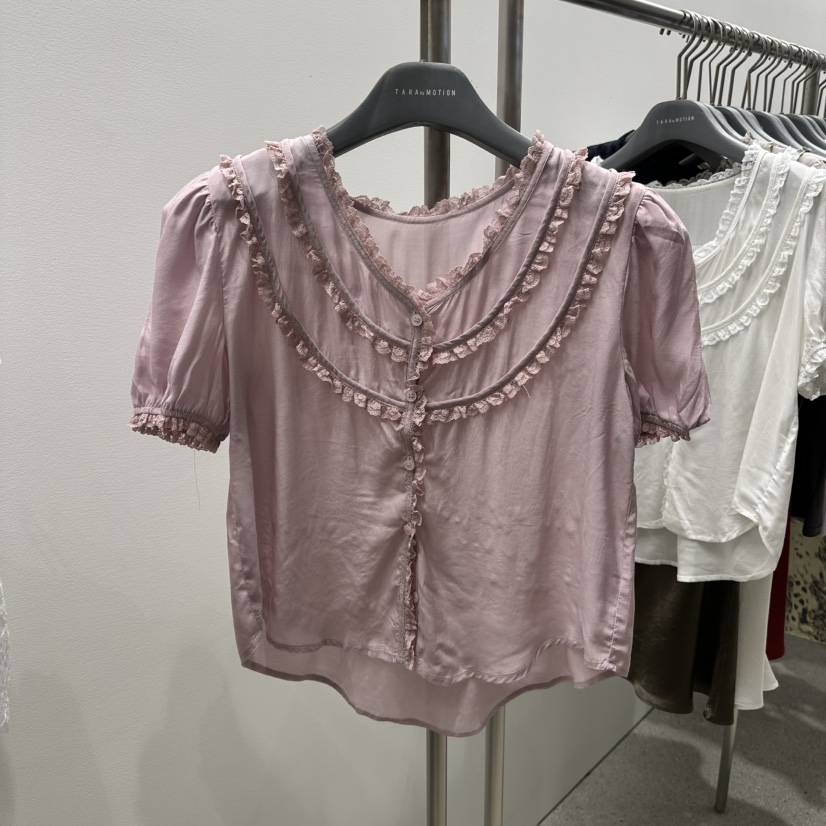 TARABY MOTION直郵韓國代購㊣女裝新品熱賣休閑襯衫蕾絲衫TARABY MOTION襯衫/蕾絲衫