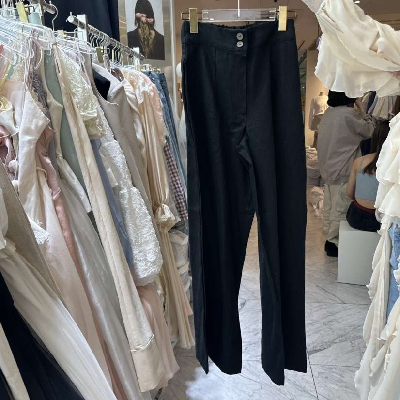 CHEAP-CHIC韓國㊣直郵東大門代購女裝新品25春夏休閑褲亞麻CHEAP-CHIC/CHARLES THE SECOND休閑褲