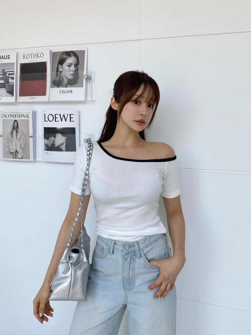 CLOTH韓國直郵㊣女裝新品休閑人氣25春夏時尚推薦熱賣T恤CLOTHT恤