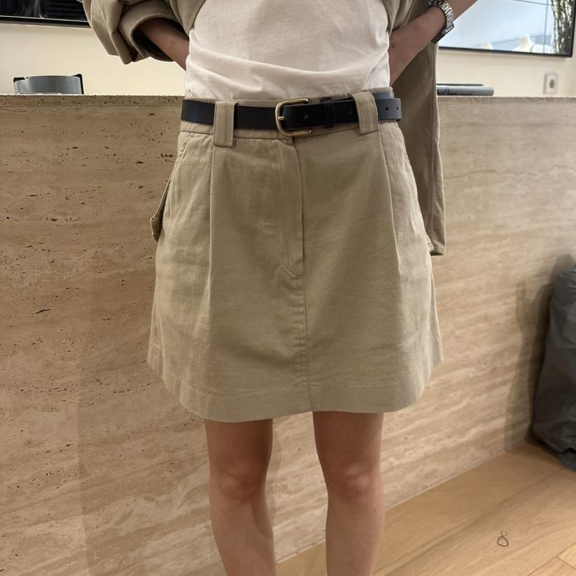 FRENCH DOOR韓國㊣直郵東大門代購女裝新品休閑短裙不含腰帶FRENCH DOOR短裙