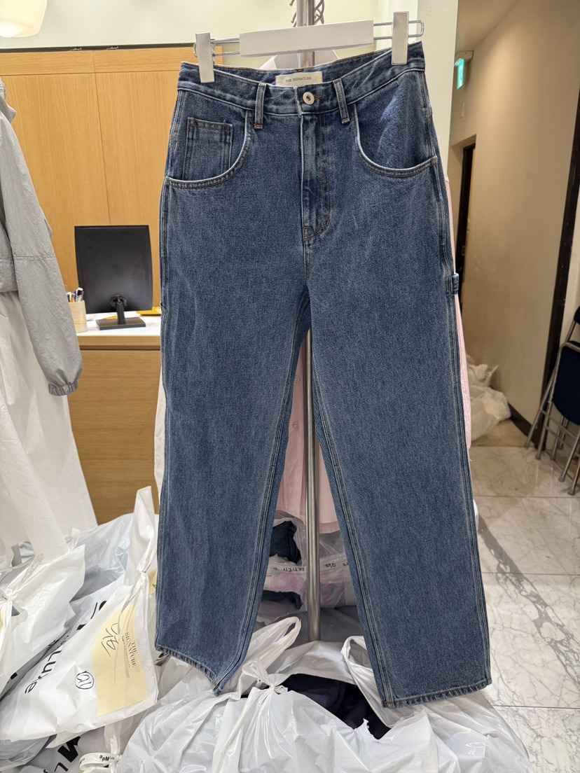 THE SIGNATURE直郵韓國代購㊣女裝新品25春夏休閑人氣牛仔褲THE SIGNATURE牛仔褲