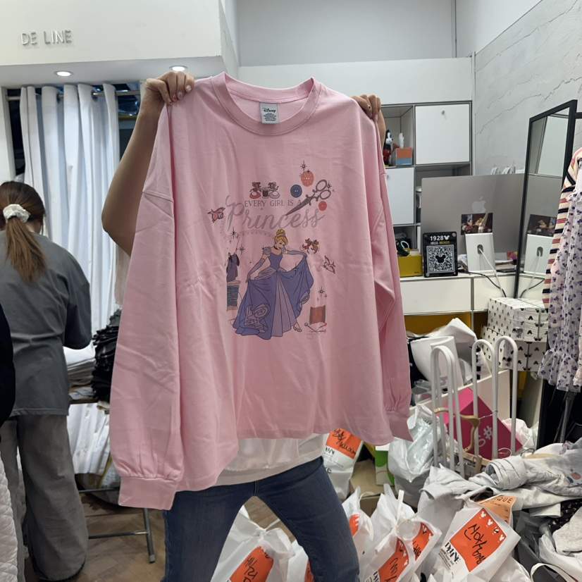 DE LINE直郵韓國代購㊣女裝新款時尚熱賣人氣推薦休閑衛衣DE LINE衛衣