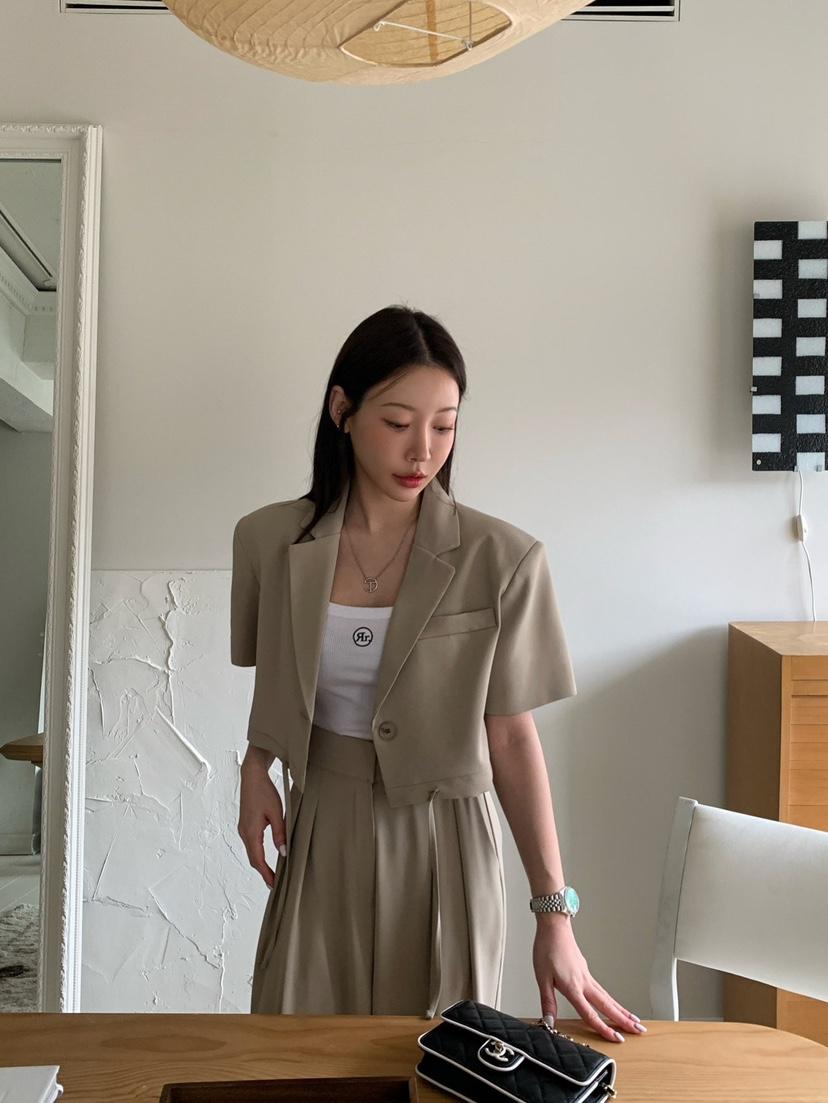 REVE CITE-L直郵韓國代購㊣女裝新品時尚休閑推薦夾克短款REVE CITE夾克