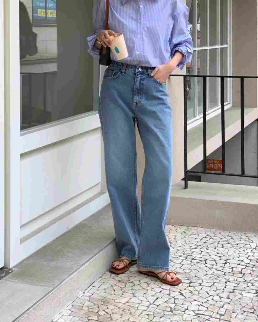 BEE韓國直郵㊣女裝新款推薦25春夏人氣休閑熱賣時尚牛仔褲BEE牛仔褲