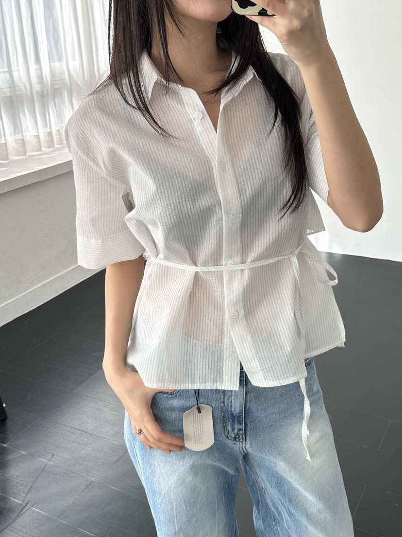 I MFACT直郵韓國代購㊣女裝新品時尚25春夏人氣襯衫蕾絲衫I MFACT襯衫/蕾絲衫