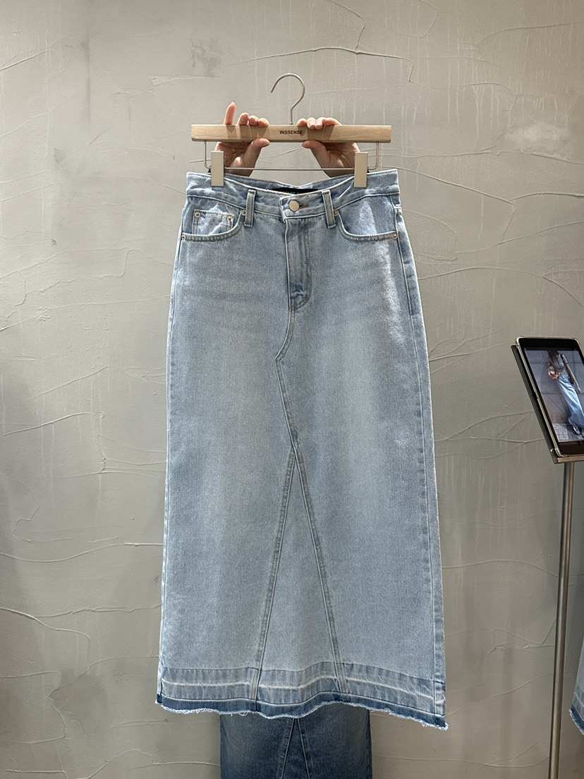 INSSENSE-A直郵韓國代購㊣女裝新品人氣25春夏熱賣長裙超長INSSENSE-A長裙