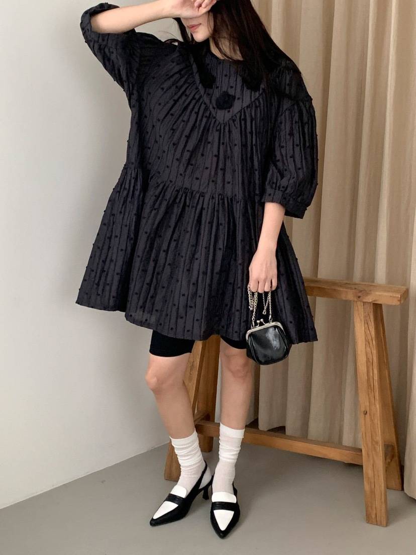 MAISONDEGLORY直郵韓國代購㊣女裝新品推薦休閑時尚連衣裙絨MAISON DE GLORY連衣裙