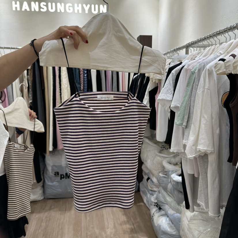 HANSUNGHYUN韓國直郵㊣東大門實拍女裝新品休閑熱賣吊帶背心HANSUNGHYUN吊帶/背心