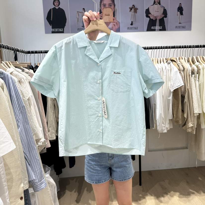 OVERTAKE韓國直郵㊣女裝新品時尚推薦25春夏人氣襯衫蕾絲衫OVERTAKE襯衫/蕾絲衫