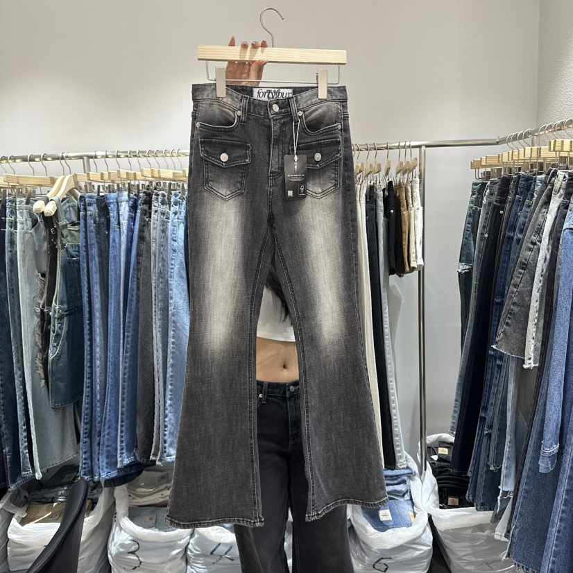 L'ETOILE直郵韓國代購㊣女裝新品休閑人氣25春夏時尚牛仔褲L'ETOILE牛仔褲