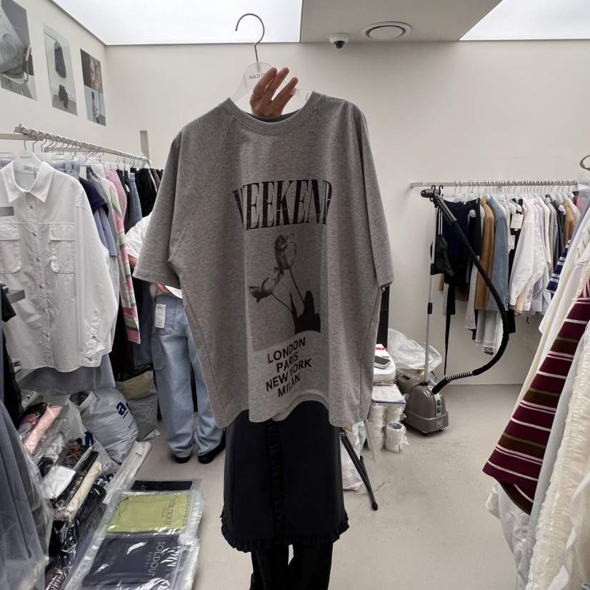 SOLD OUT直郵韓國代購㊣女裝新品休閑時尚人氣25春夏推薦T恤SOLD OUTT恤