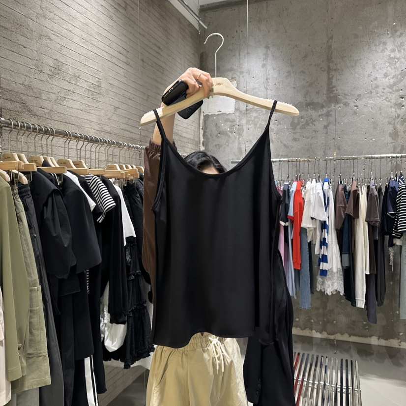 JUNI直郵韓國代購㊣女裝新品熱賣休閑推薦25春夏時尚吊帶背心my juni吊帶/背心