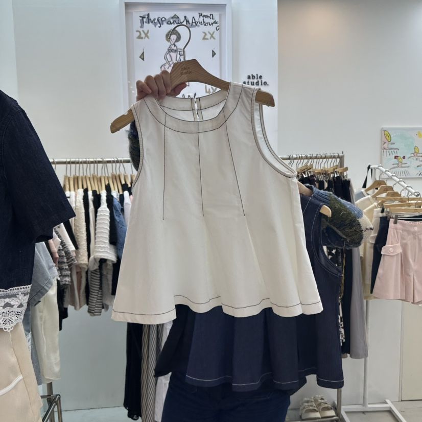 ABLESTUDIO韓國直郵㊣女裝新品休閑人氣熱賣25春夏吊帶背心棉質ABLE STUDIO吊帶/背心