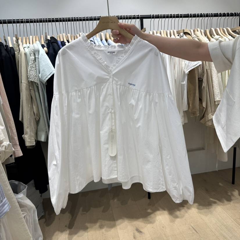 OVERTAKE韓國㊣直郵東大門代購女裝新品熱賣25春夏襯衫蕾絲衫OVERTAKE襯衫/蕾絲衫
