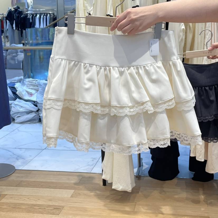 TARA直郵韓國代購㊣女裝新品人氣熱賣推薦休閑時尚短裙蕾絲TARA短裙