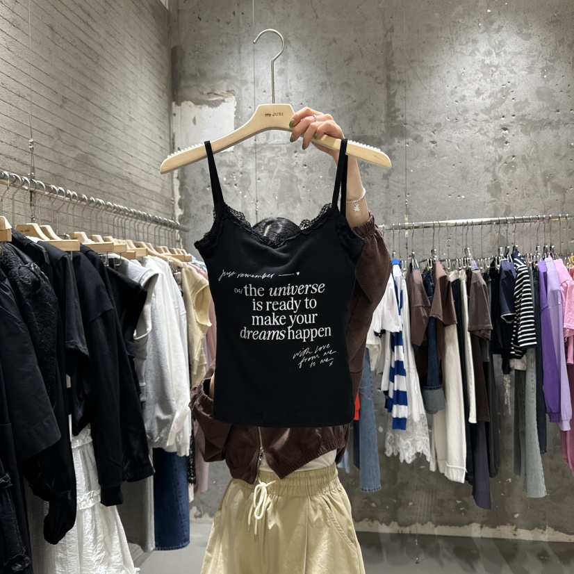 JUNI韓國直郵㊣女裝新品休閑時尚人氣推薦25春夏熱賣吊帶背心my juni吊帶/背心