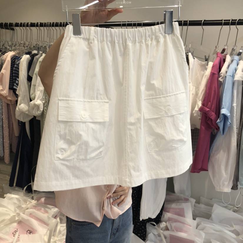RIVEROOM韓國直郵㊣女裝新品時尚人氣熱賣休閑推薦25春夏短裙RIVEROOM短裙