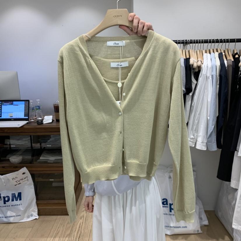 OURIN韓國直郵㊣女裝新款熱賣時尚休閑推薦人氣25春夏套裝亞麻OURIN套裝