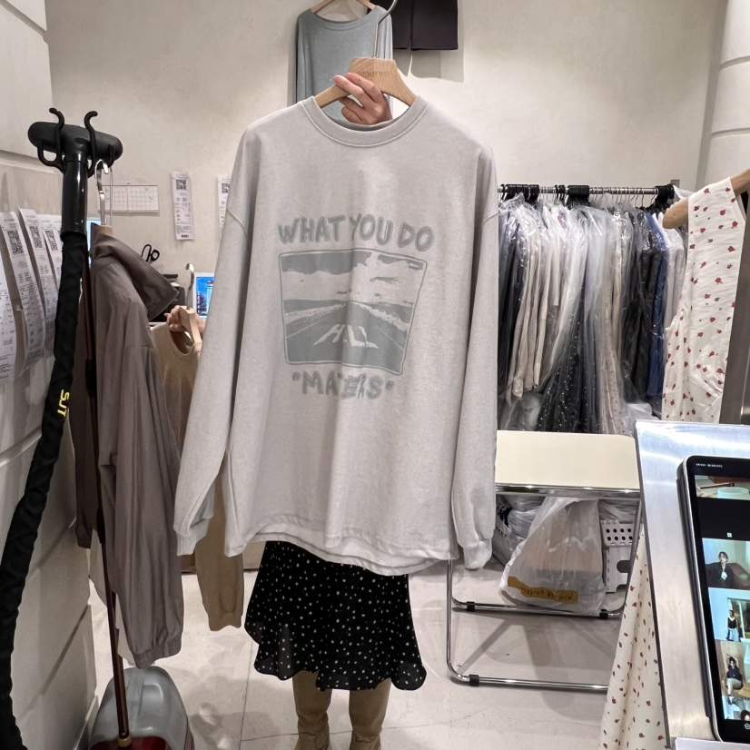 SALONDEMAG韓國直郵㊣女裝新品25春夏休閑時尚人氣熱賣長袖T恤SALONDEMAG長袖T恤