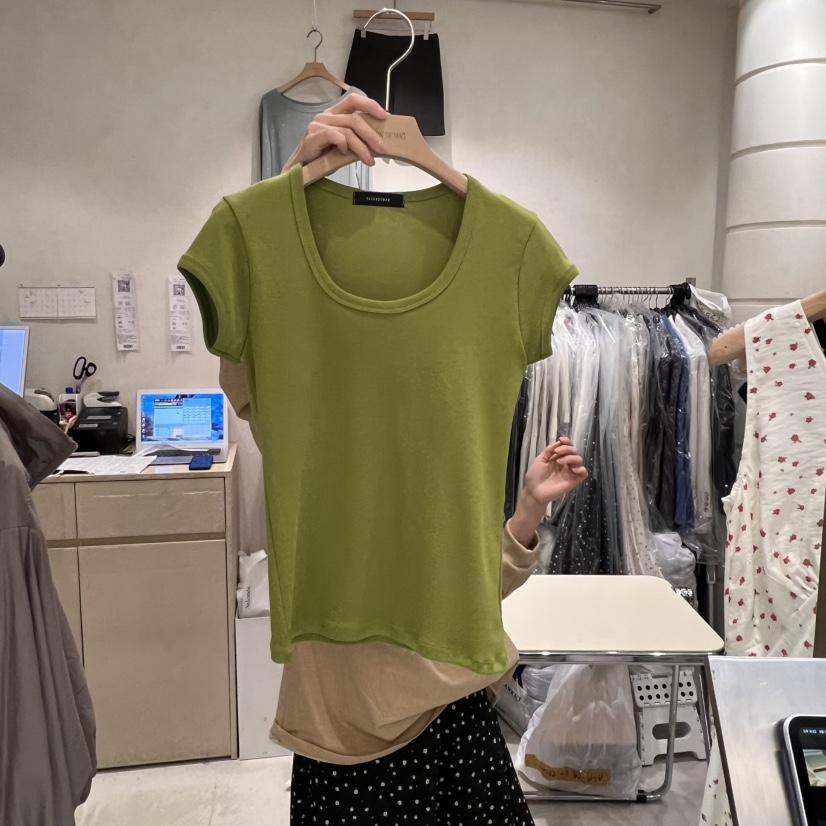 SALONDEMAG韓國直郵㊣東大門實拍女裝新款25春夏熱賣休閑T恤SALONDEMAGT恤