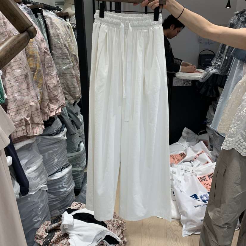 LOVE PULL韓國直郵㊣東大門實拍女裝新款時尚推薦休閑褲亞麻LOVE PULL休閑褲