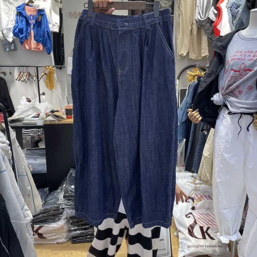 YESFREE韓國直郵㊣東大門實拍女裝新品25春夏推薦休閑褲天絲YESFREE休閑褲