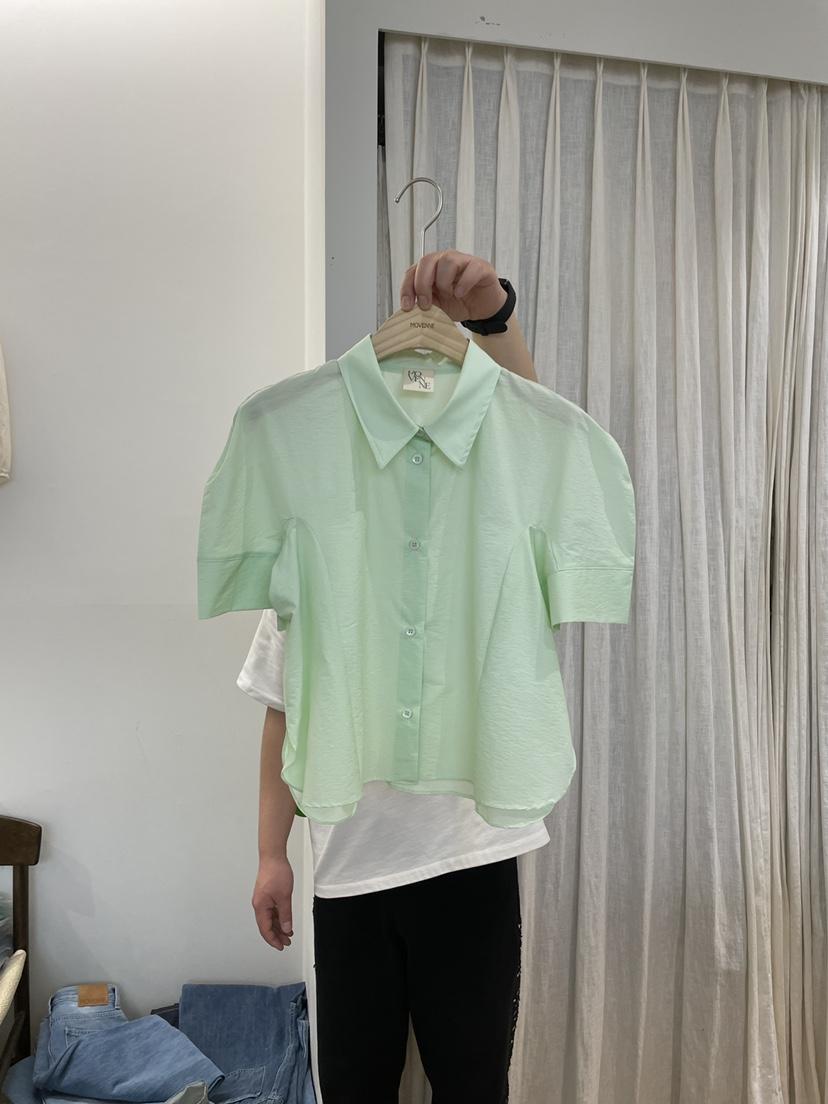 MOVENNE韓國直郵㊣女裝新款時尚人氣熱賣25春夏休閑襯衫蕾絲衫MOVENNE襯衫/蕾絲衫