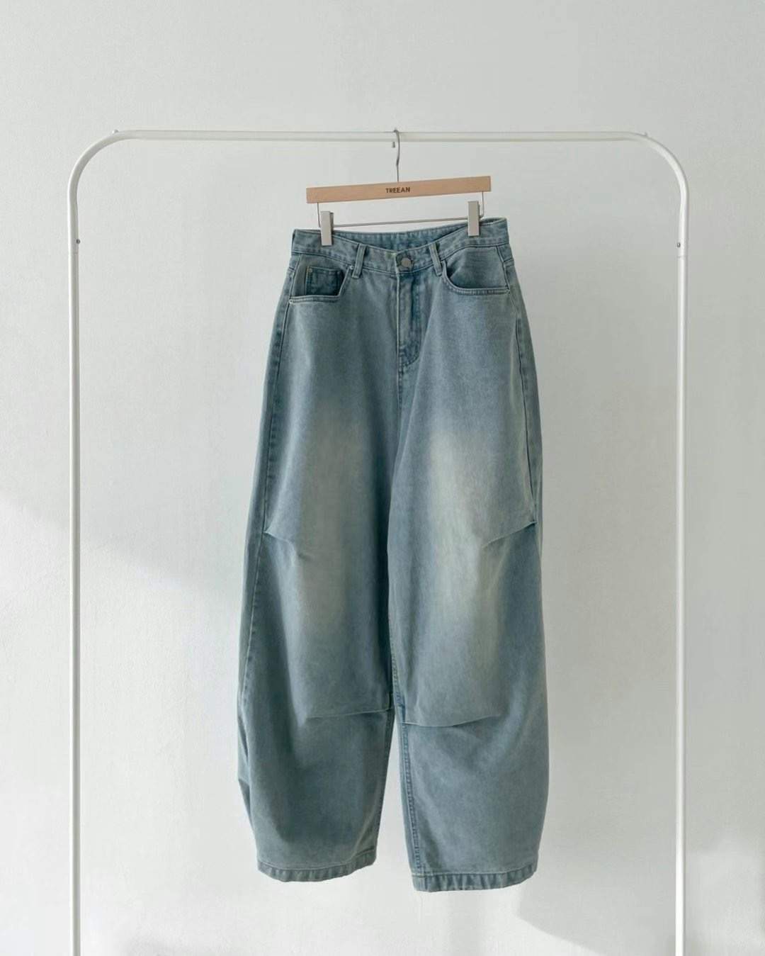 TREEAN-트리안-T韓國直郵㊣東大門實拍女裝新品25春夏牛仔褲TREEAN牛仔褲