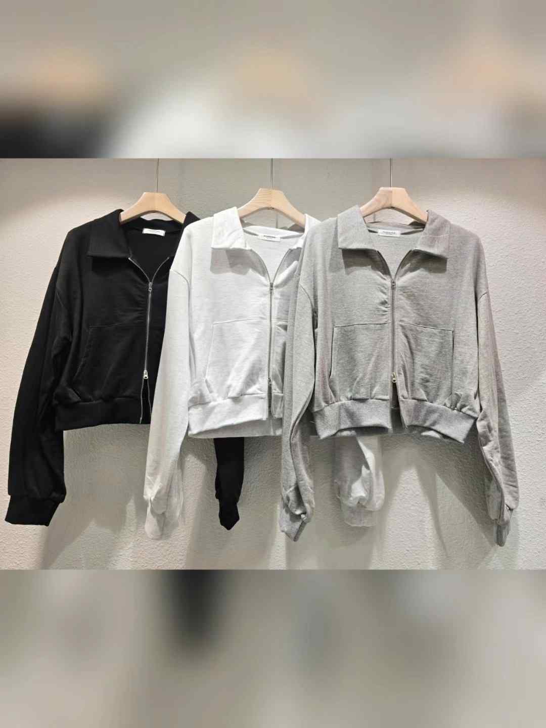 PUDDING韓國㊣直郵東大門代購女裝新品人氣25春夏時尚夾克拉鏈PUDDING夾克