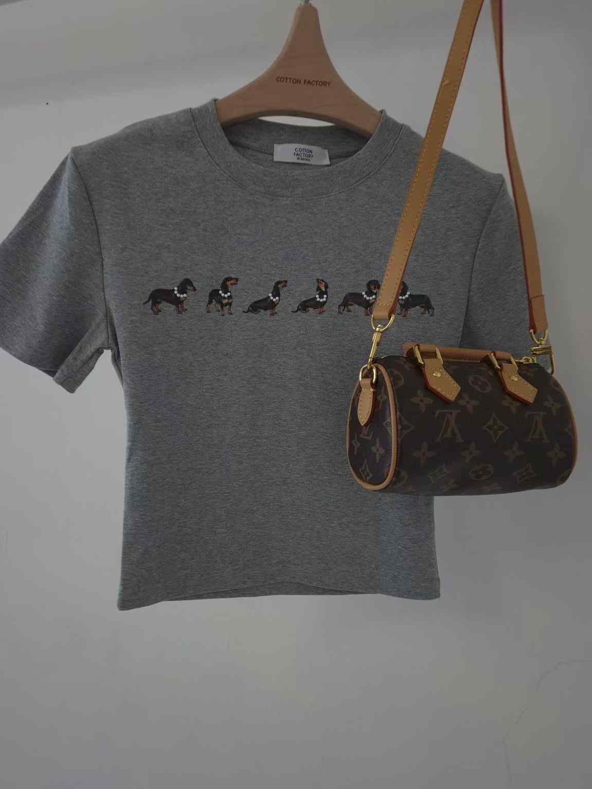COTTONFACTORY直郵韓國代購㊣女裝新品25春夏推薦熱賣休閑T恤COTTONFACTORYT恤