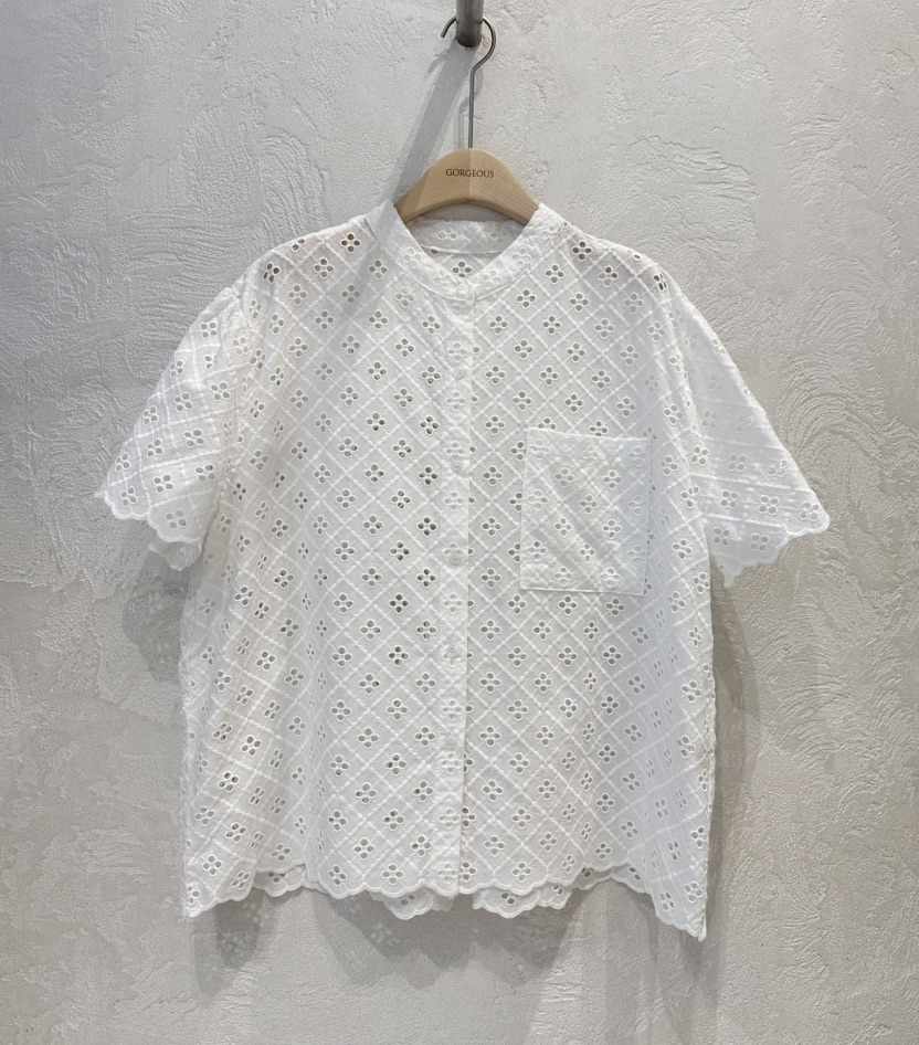 GORGEOUS直郵韓國代購㊣女裝新品休閑人氣25春夏襯衫蕾絲衫GORGEOUS襯衫/蕾絲衫