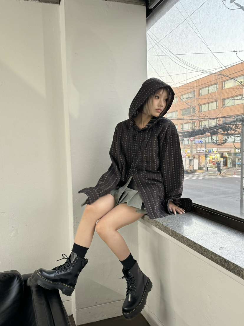 SEEOT韓國直郵㊣女裝新品25春夏人氣休閑推薦襯衫蕾絲衫連帽GGD襯衫/蕾絲衫
