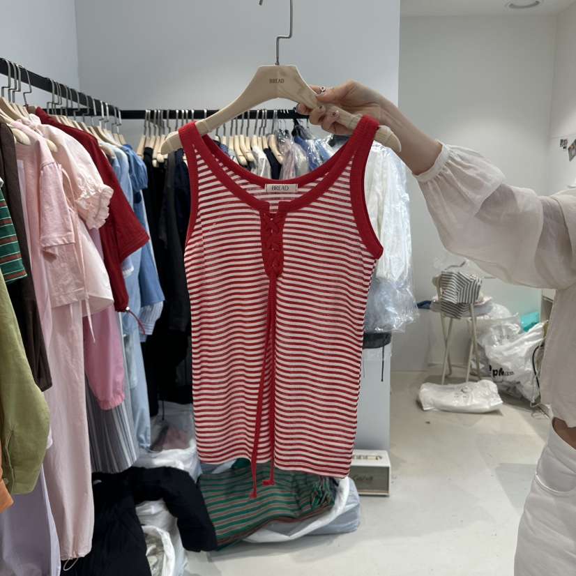 BREAD韓國直郵㊣女裝新品休閑人氣25春夏推薦熱賣時尚吊帶背心BREAD吊帶/背心
