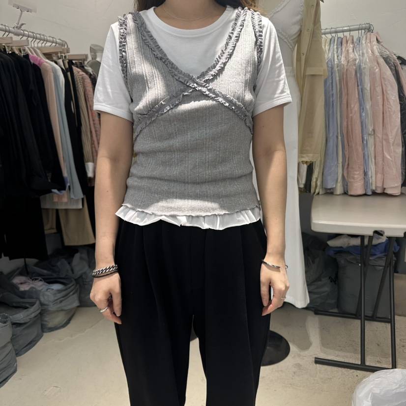 FLORAL韓國直郵㊣東大門實拍女裝新品人氣熱賣25春夏吊帶背心FLORAL吊帶/背心