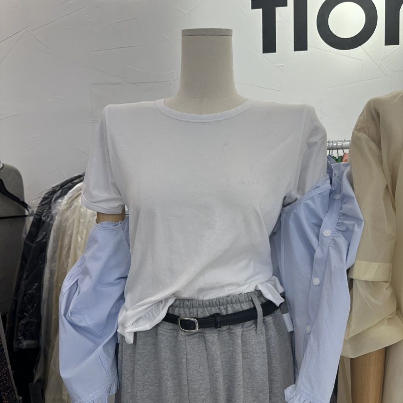 FLORAL韓國直郵㊣東大門實拍女裝新品休閑時尚T恤荷葉邊短款FLORALT恤