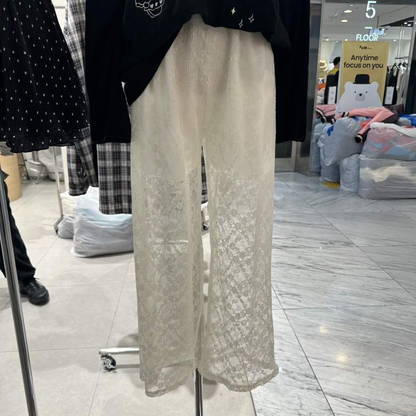 J.BALLOON韓國㊣直郵東大門代購女裝新品時尚休閑褲蕾絲褶皺J.BALLOON休閑褲
