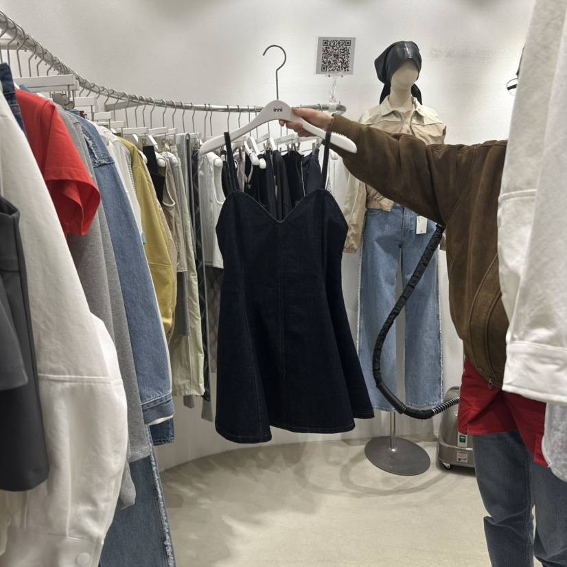 INNI韓國㊣直郵東大門代購女裝新品休閑人氣時尚熱賣連衣裙inni連衣裙