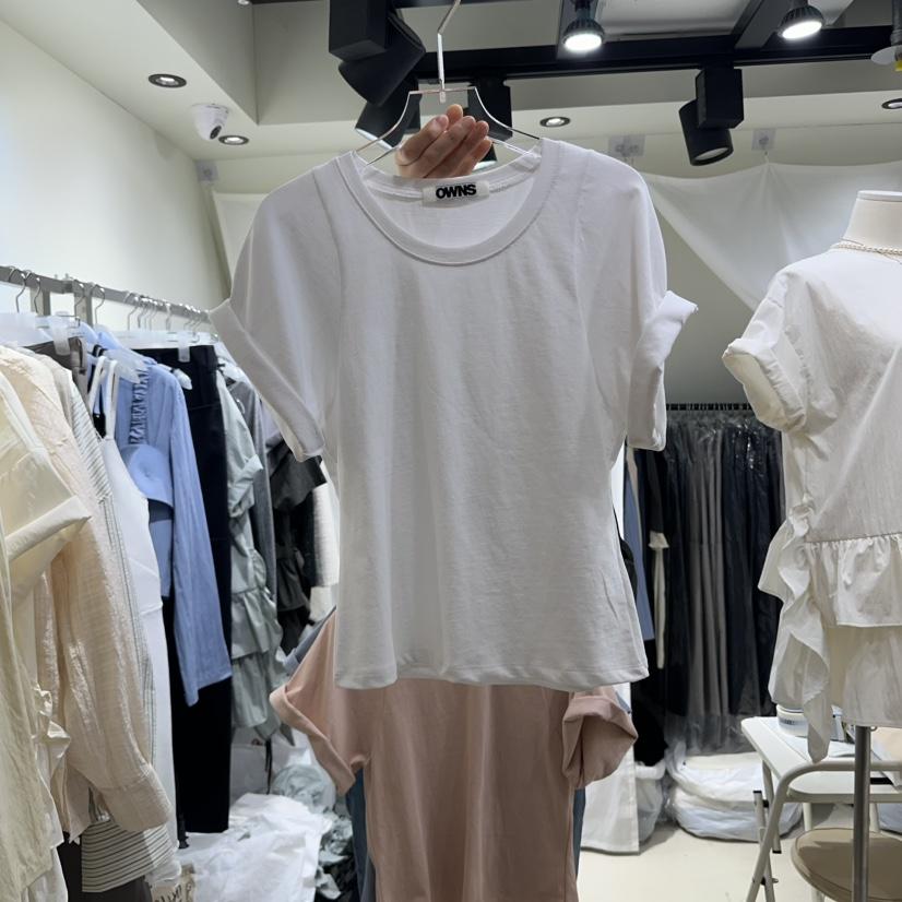 OWNS韓國㊣直郵東大門代購女裝新品熱賣25春夏時尚休閑推薦T恤OWNST恤