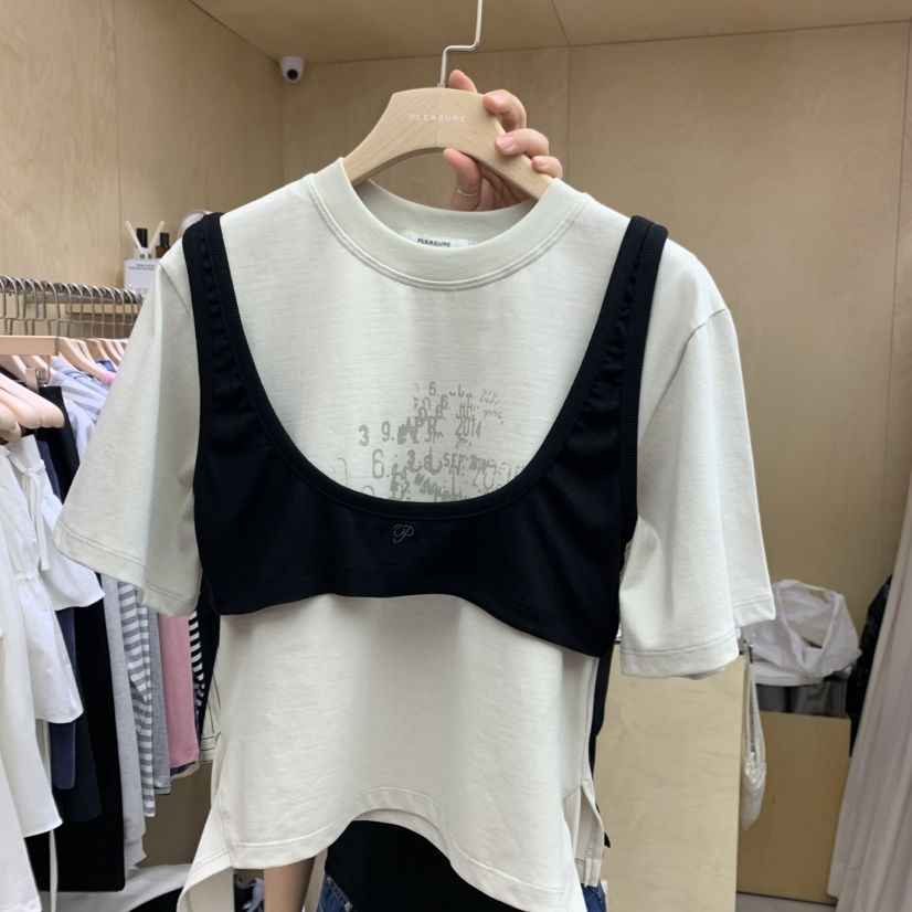 PLEASURE韓國直郵㊣東大門實拍女裝新款休閑吊帶背心不含內搭PLEASURE吊帶/背心