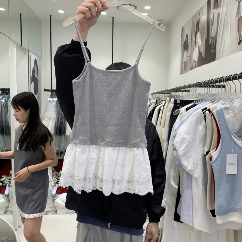 YUNBAL韓國㊣直郵東大門代購女裝新品熱賣休閑推薦吊帶背心YUNBAL吊帶/背心