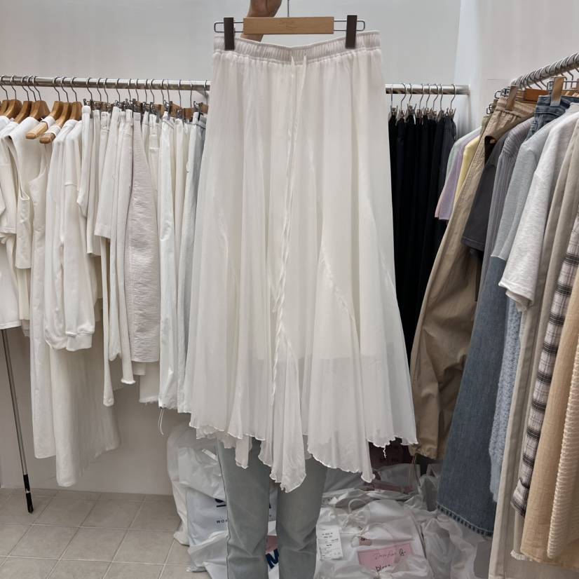 DRESS ROOM韓國㊣直郵東大門代購女裝新品25春夏長裙荷葉邊DRESS ROOM長裙
