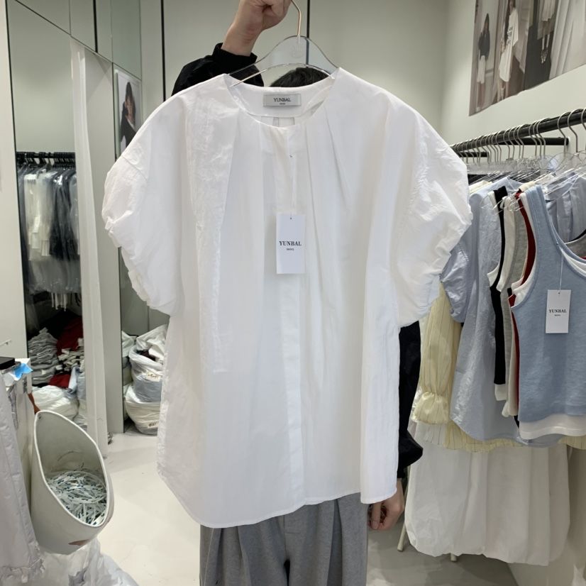 YUNBAL韓國㊣直郵東大門代購女裝新款人氣25春夏襯衫蕾絲衫YUNBAL襯衫/蕾絲衫