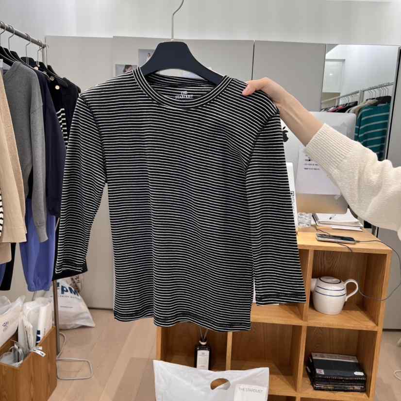 THE TARDUST韓國直郵㊣女裝新品25春夏人氣休閑時尚長袖T恤THE TARDUST長袖T恤