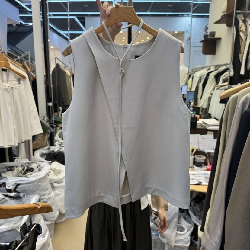 SANS直郵韓國代購㊣女裝新品時尚人氣熱賣25春夏吊帶背心含腰帶SANS吊帶/背心