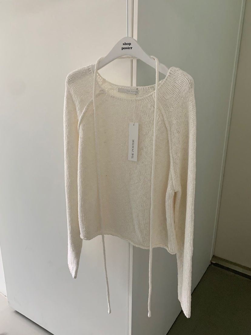 SHOP POSTER韓國直郵㊣東大門實拍女裝新款推薦針織衫含腰繩SHOP_POSTER針織衫