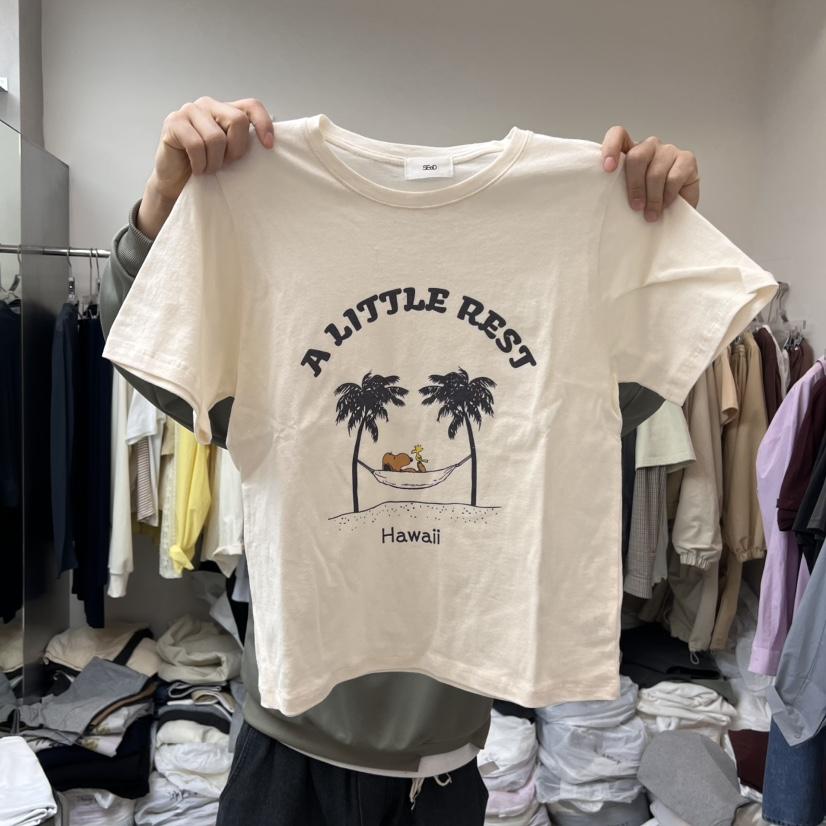LEESEED-A直郵韓國代購㊣女裝新品休閑人氣25春夏推薦時尚T恤SEeD/LEESEEDT恤