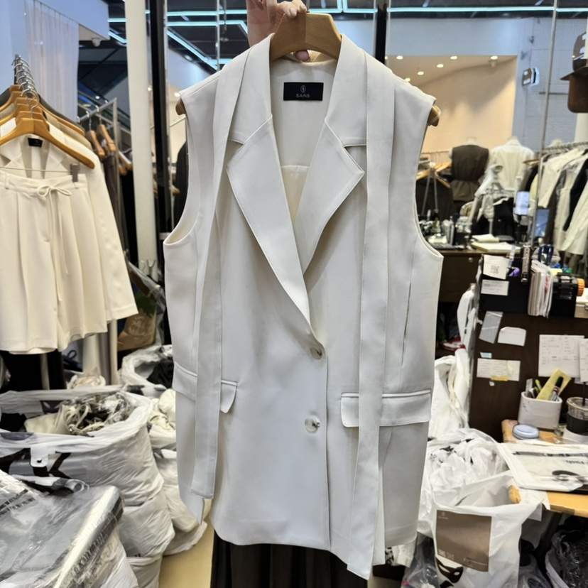 SANS韓國㊣直郵東大門代購女裝新品休閑熱賣時尚25春夏馬甲SANS馬甲